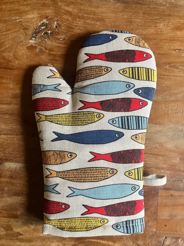 Halbleinen-Ofenhandschuh FISCHE