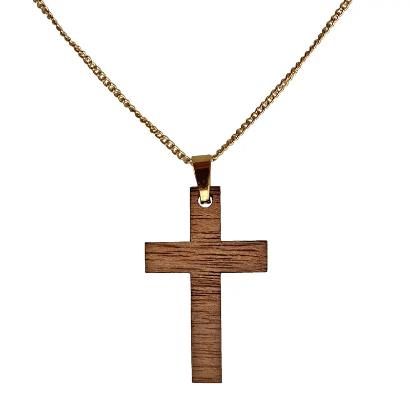 Halskette aus Walnussholz "Kreuz" Nr. 100.001