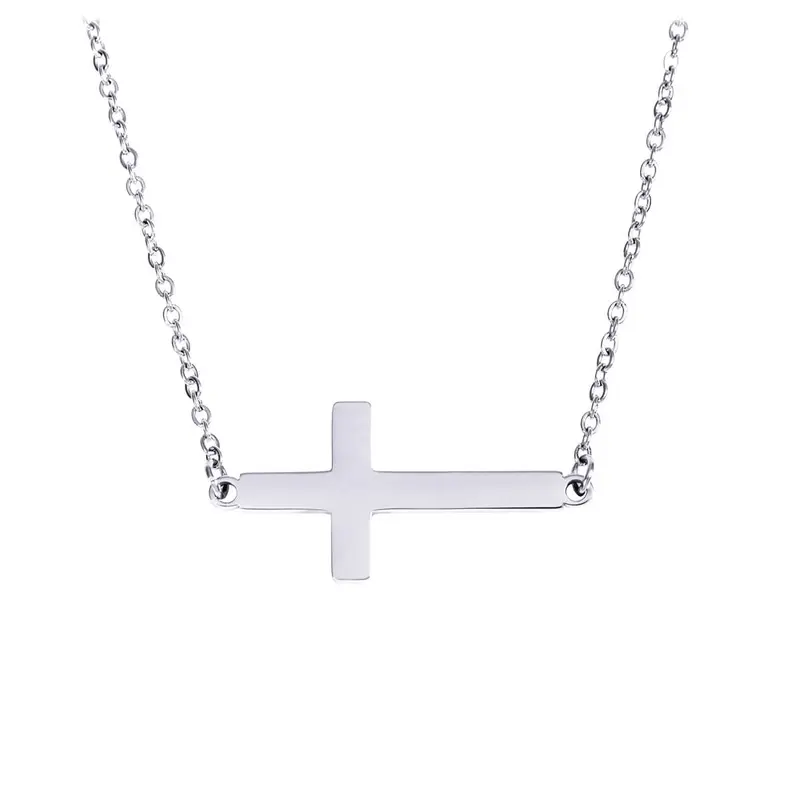 Halskette mit Kreuz aus Edelstahl