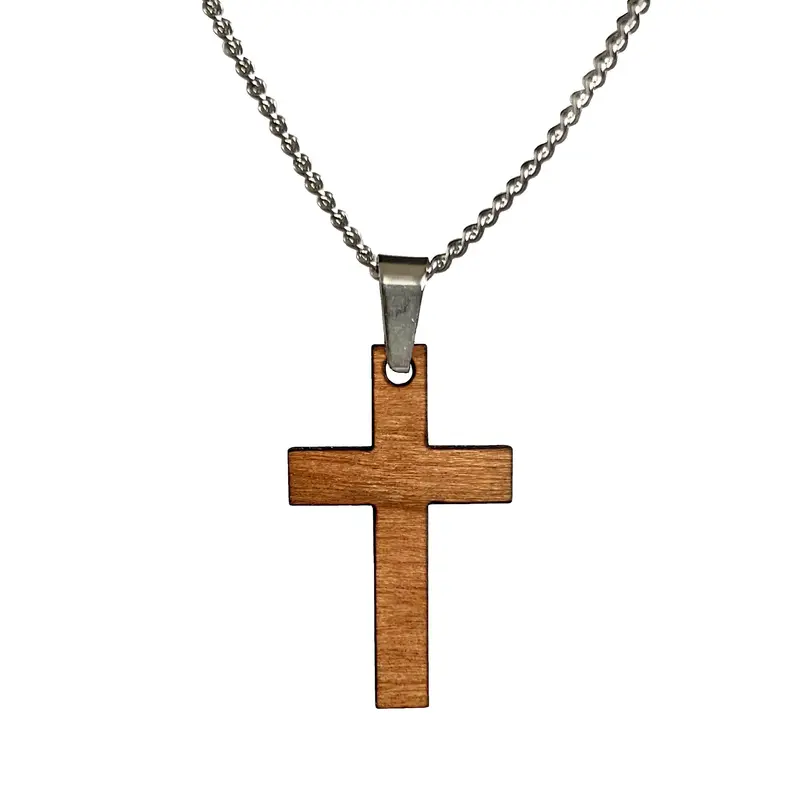 Halskette silber aus Kirschholz Kreuz Nr. 100.751