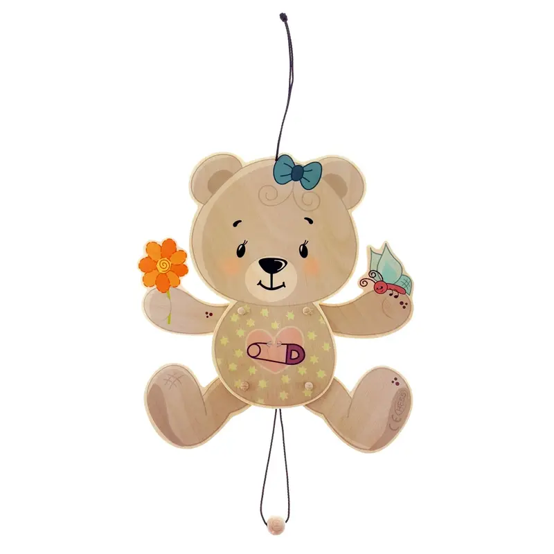 Hampelmann "Bärchen", natur, 26 cm