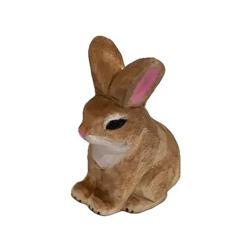 Handgeschnitzter Hase aus Holz ca. 8,5 cm bemalt