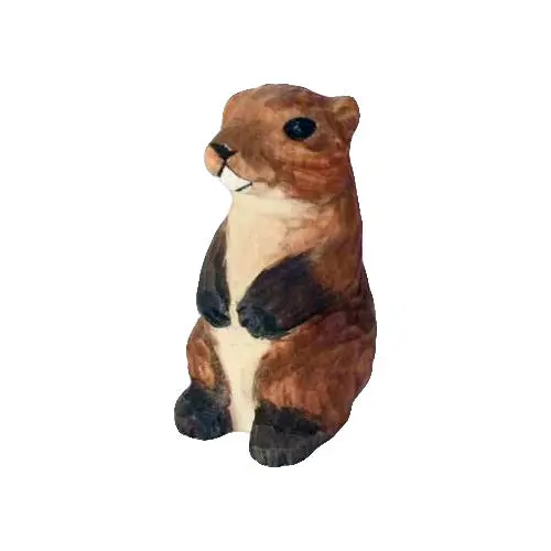 Handgeschnitztes Murmeltier aus Holz ca. 6 cm bemalt