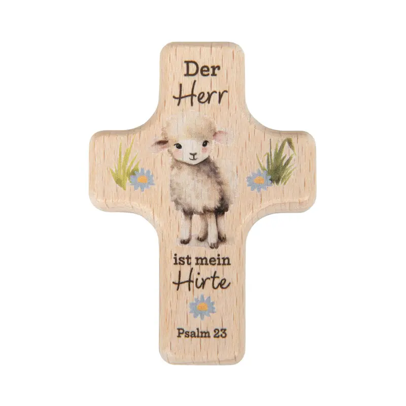 Handschmeichler Holzkreuz "Der Herr ist mein Hirte"