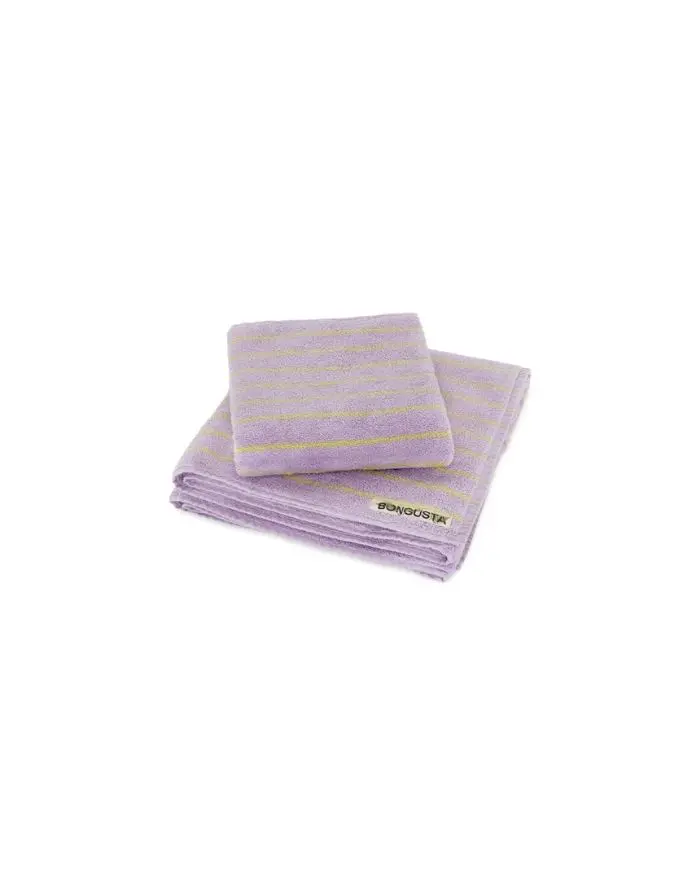 Handtuch 50x80cm I Lilac/Neon Yellow