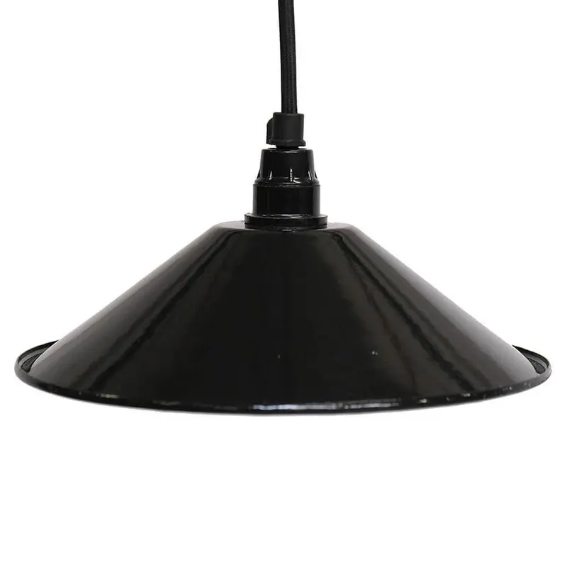Hängelampe Enamel - Schwarz