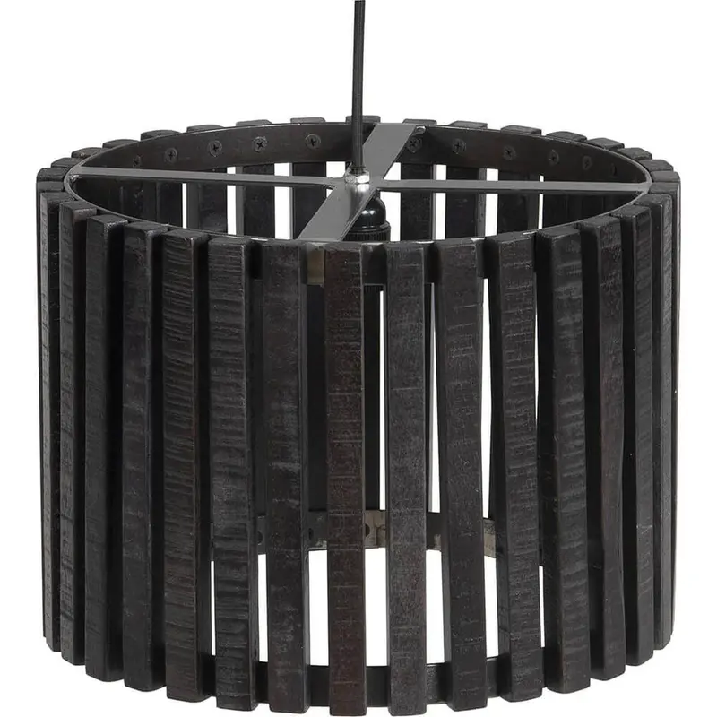 Hängelampe Norr aus Holz - Schwarz