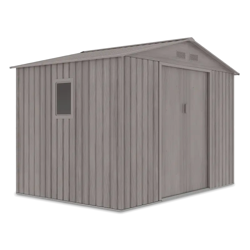 Hardmaister Metall Gerätehaus Hudson 277x191 cm Grau-Eiche