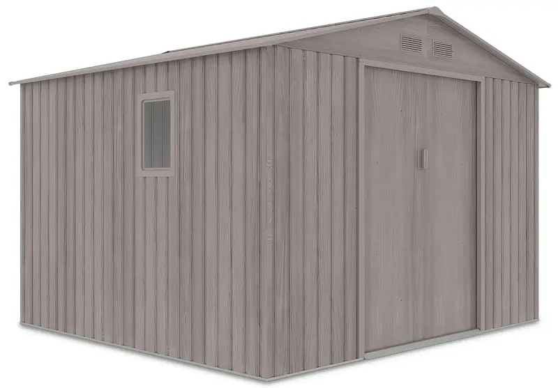 Hardmaister Metall Gerätehaus Hudson 277x255 cm Grau-Eiche