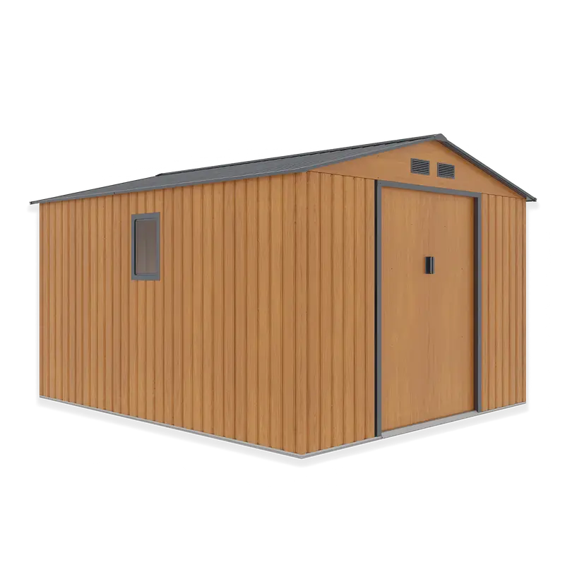 Hardmaister Metall Gerätehaus Hudson 277x319 cm Eiche-Grau
