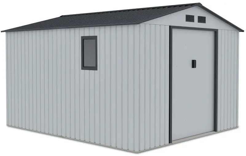 Hardmaister Metall Gerätehaus HUDSON 277x319 cm Hellgrau