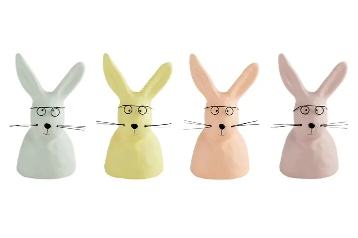 Hase Nerdy - Dekohase mit Brille (Größe M)