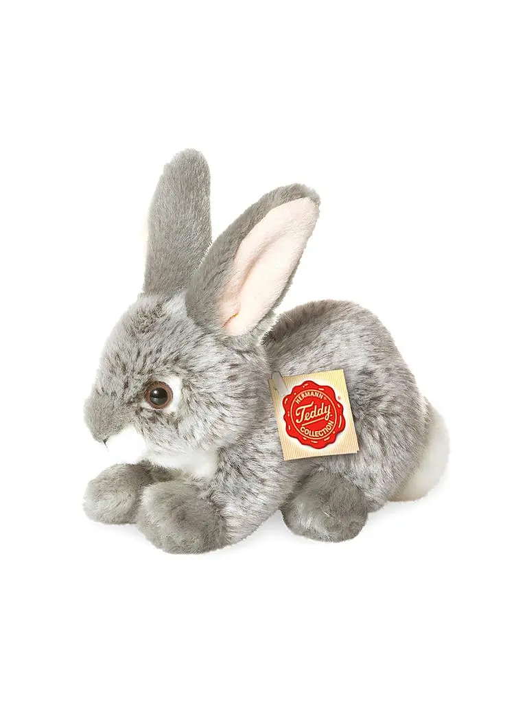 Hase sitzend grau