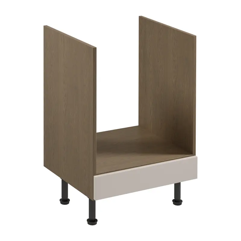 Herdumbauschrank – Livaro – D60ZK Beige / Dunkle Eiche
