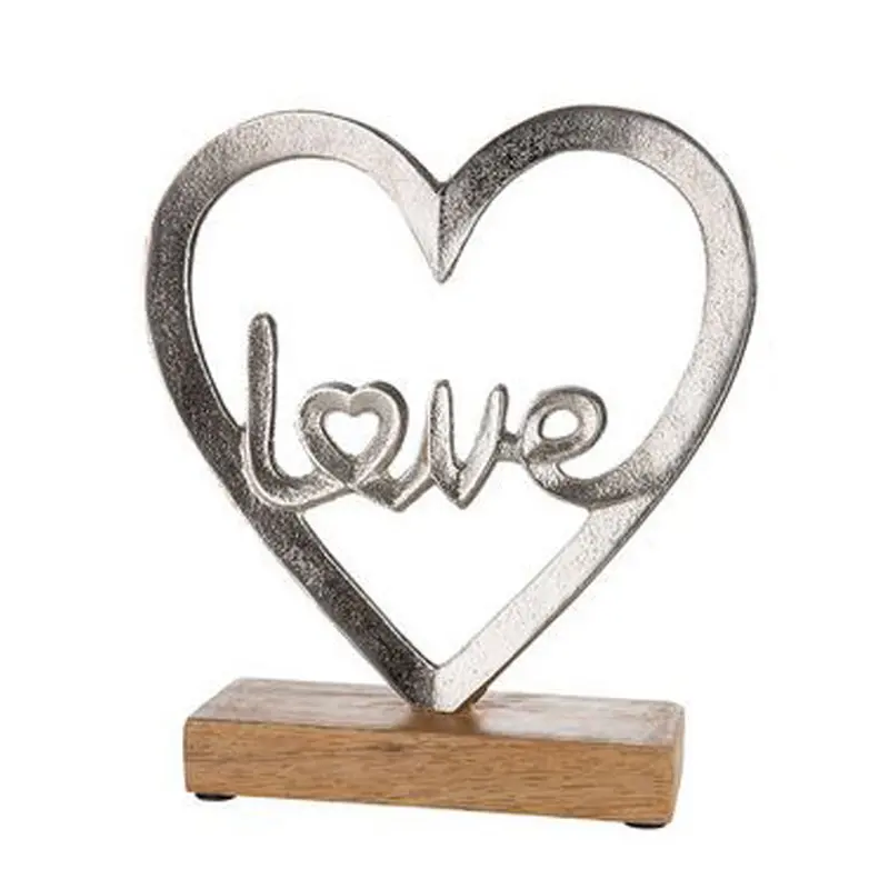 Herz auf Holzsockel "Love" 18cm | Geschenk love