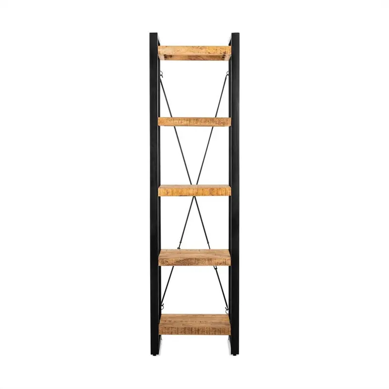 Highboard Britt offen aus Mangoholz 200cm - Hellbraun