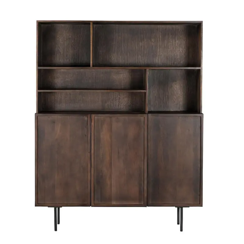 Highboard Elan aus Mangoholz 135cm - Dunkelbraun