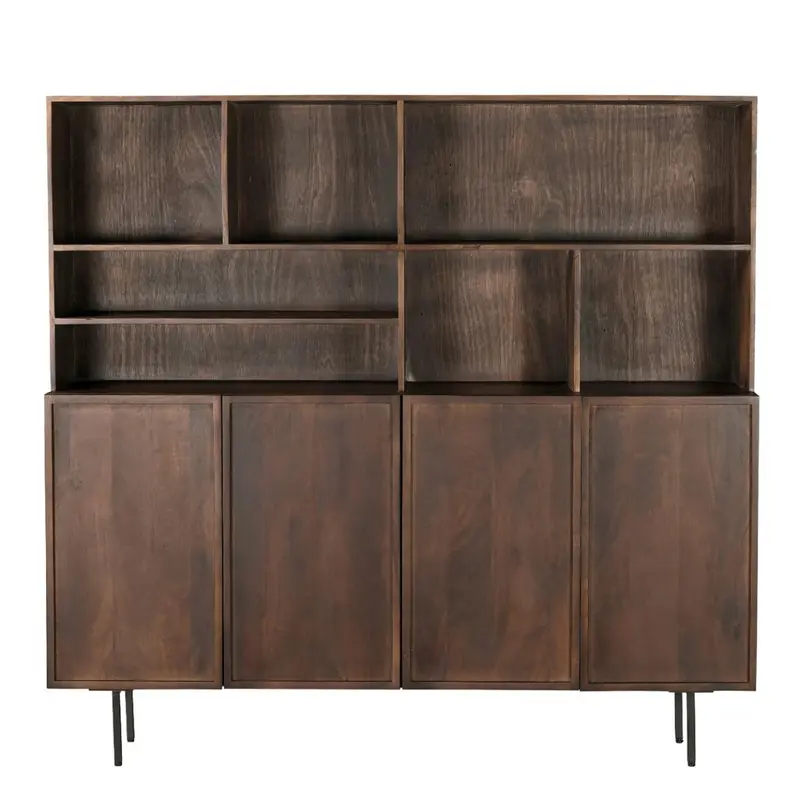 Highboard Elan aus Mangoholz 180cm - Dunkelbraun