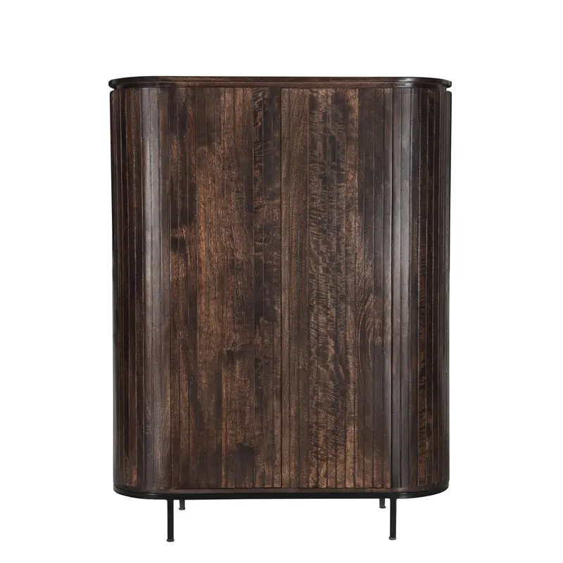 Highboard Noor aus Mangoholz 151cm - Dunkelbraun