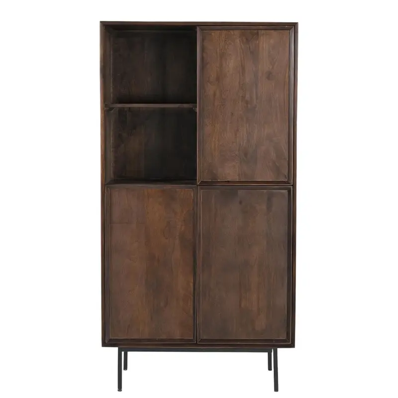 Highboard Ravenstein 170cm aus Mangoholz - Dunkelbraun
