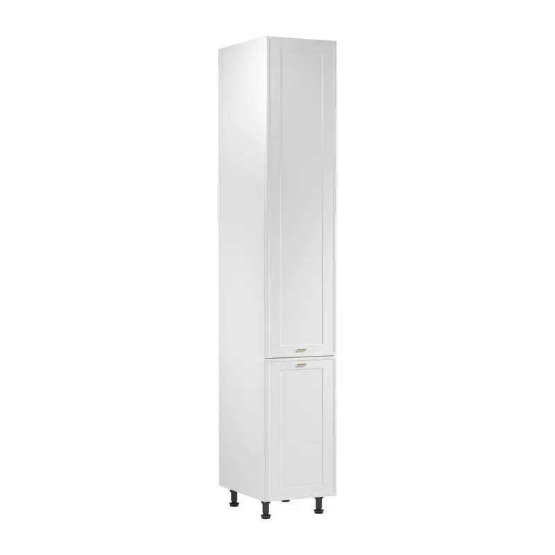 Hochschrank – Livaro – D40SPWN P/L, Weiß / Weiß Rahmen