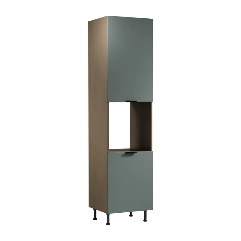 Hochschrank – Livaro – D60PWN P/L Grün / Dunkle Eiche