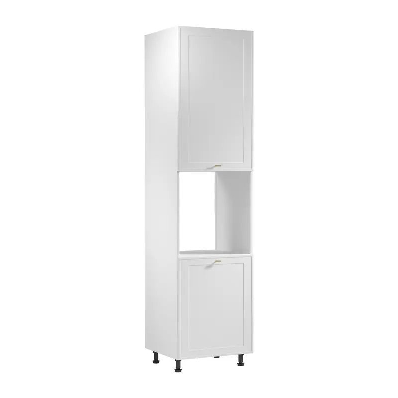 Hochschrank – Livaro – D60PWN P/L, Weiß / Weiß Rahmen