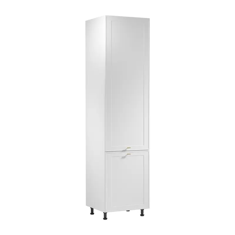 Hochschrank – Livaro – D60RWN P/L, Weiß / Weiß Rahmen