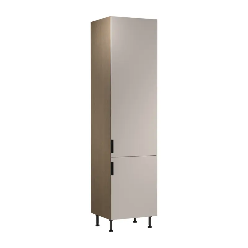 Hochschrank – Livaro – D60T P/L AX Beige / Dunkle Eiche mit 5 Innenschubladen