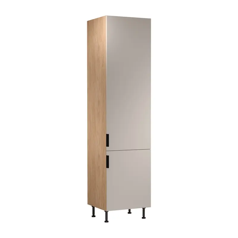 Hochschrank – Livaro – D60T P/L AX Beige / Sonoma Eiche mit 5 Innenschubladen