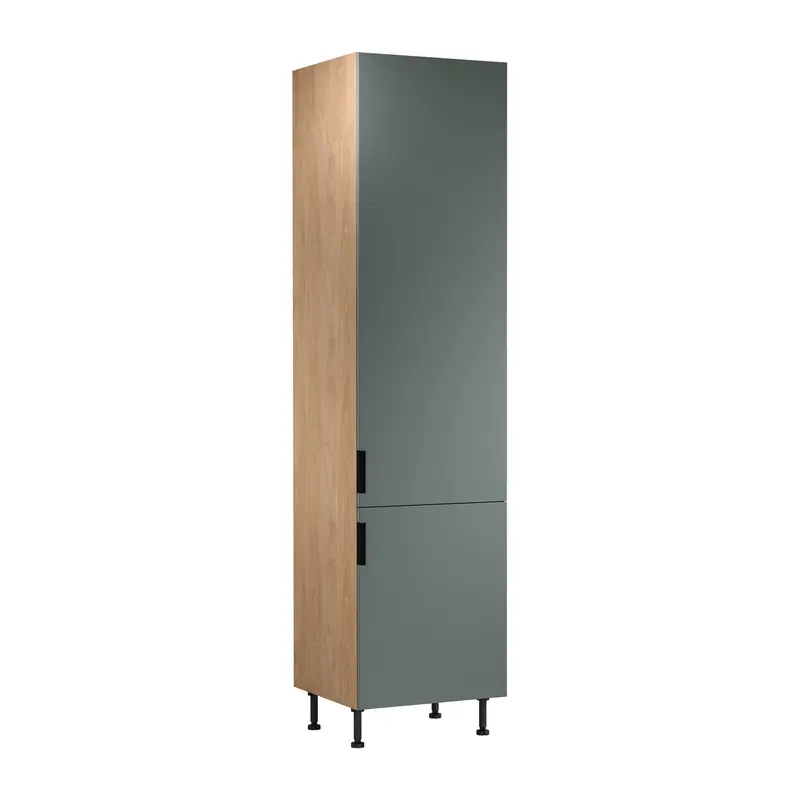 Hochschrank – Livaro – D60T P/L AX mit 5 Innenschubladen Grün / Sonoma Eiche