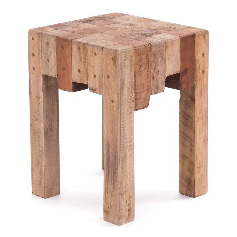 HOCKER "NATURA" | Altholz, 40x30x30 cm (HxBxT) | Holzhocker | Farbe