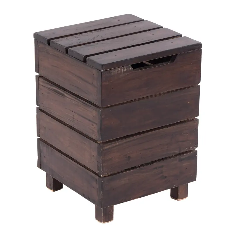 HOCKER "STORAGE 50" | 50x35cm (HxB), Altholz | Wäschebox  | Farbe