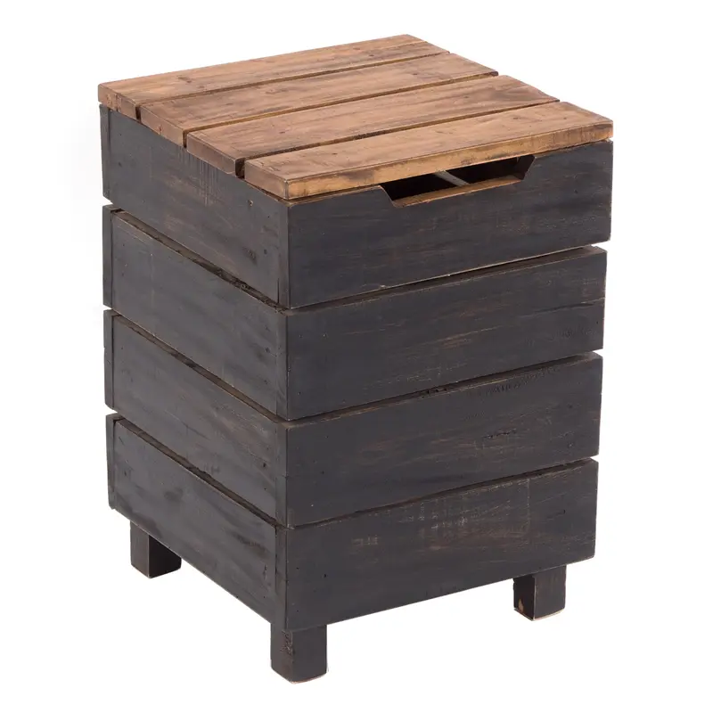 HOCKER "STORAGE 50" | 50x35cm (HxB), Altholz | Wäschebox  | Farbe