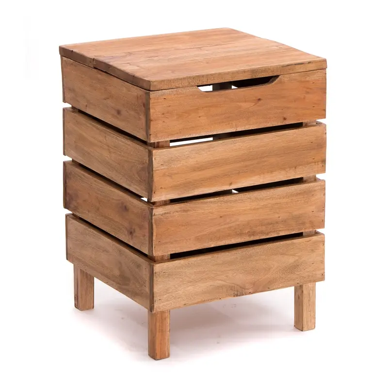 HOCKER "STORAGE 50" | 50x35cm (HxB), Altholz | Wäschebox  | Farbe