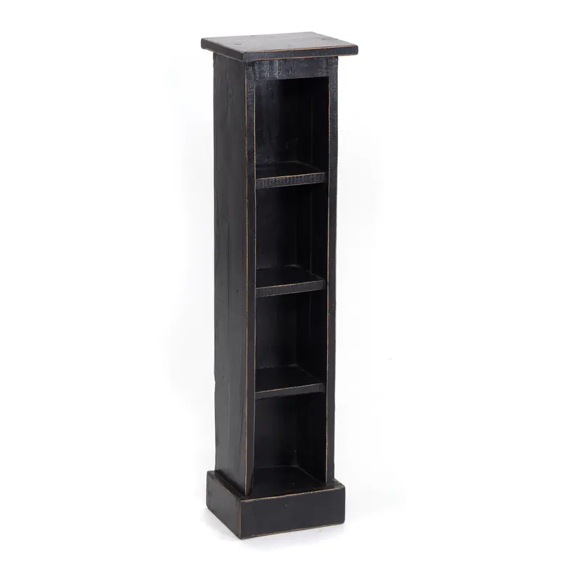 HOLZ CD REGAL "CD TOWER" | 76cm(H), Holzregal, CD Rack mit 4 Fächern | Farbe
