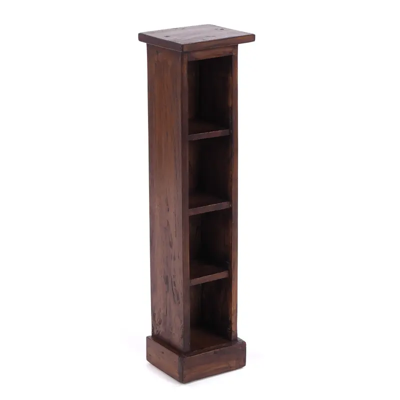 HOLZ CD REGAL "CD TOWER" | 76cm(H), Holzregal, CD Rack mit 4 Fächern | Farbe