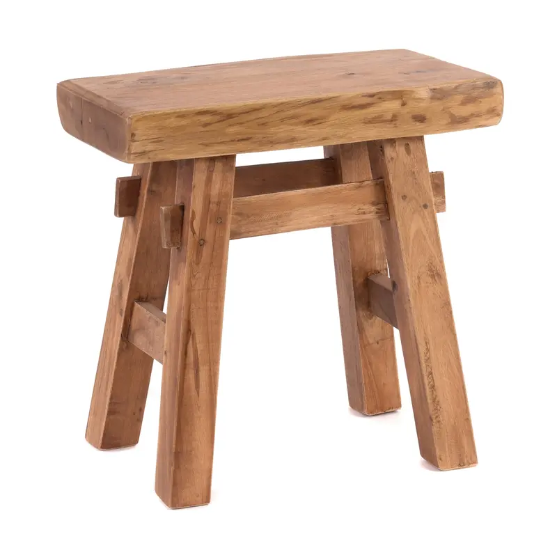HOLZ HOCKER "VINTAGE 40" | Hartholz, 43x45 cm (HxB) | Sitzhocker | Farbe