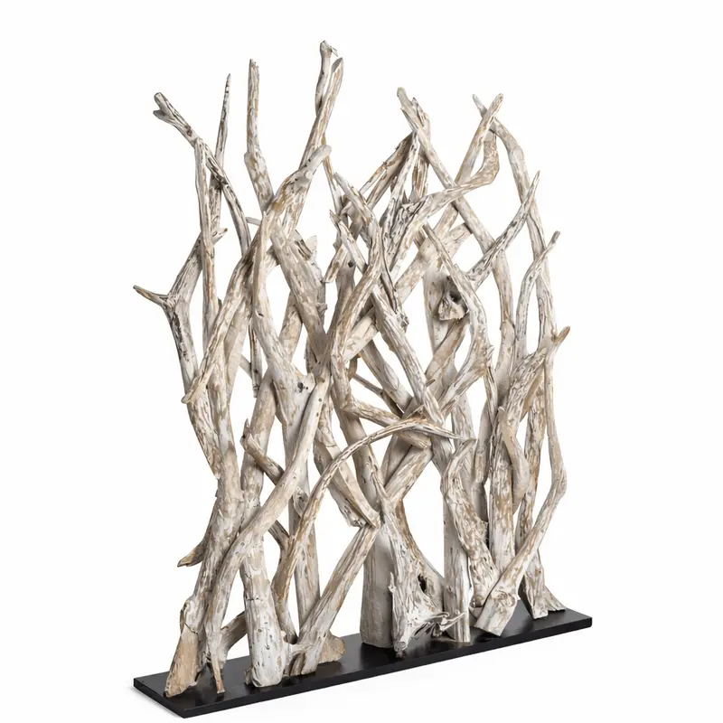 Holz Raumteiler RANTING XL white wash