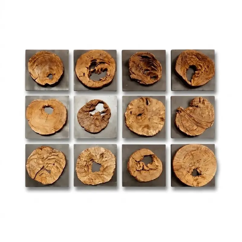 Holz Wand Deko GENTA 40 cm x 40 cm