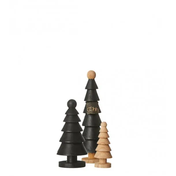 Holzbäumchen, 3er Set