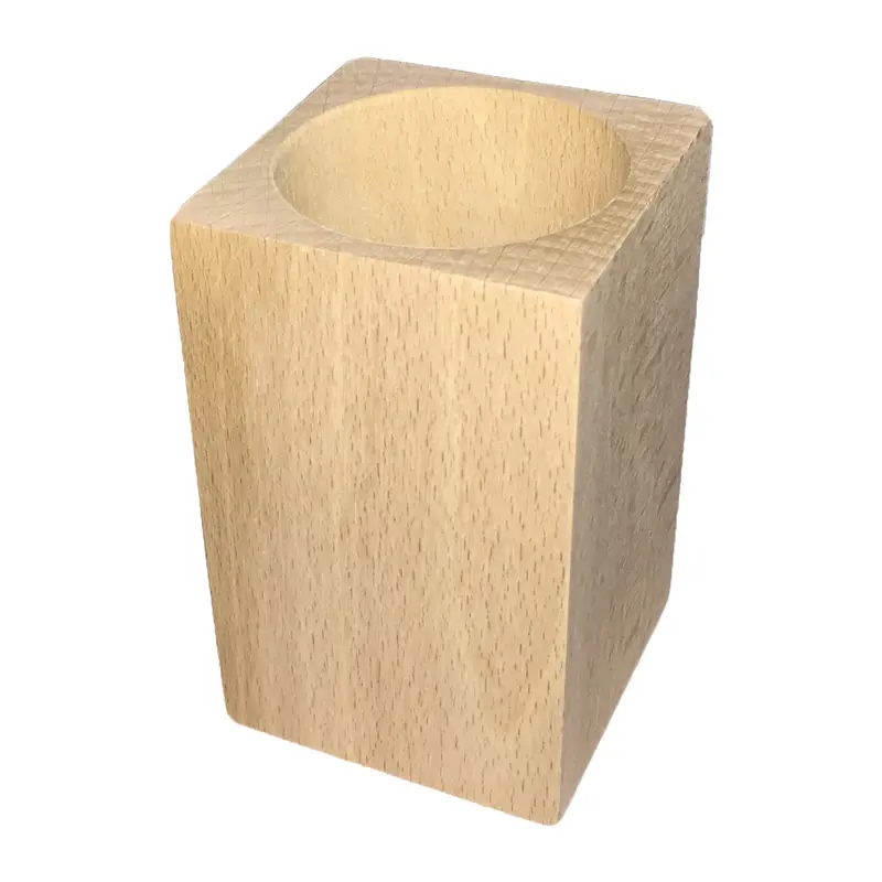 Holzbecher/Stiftehalter eckig