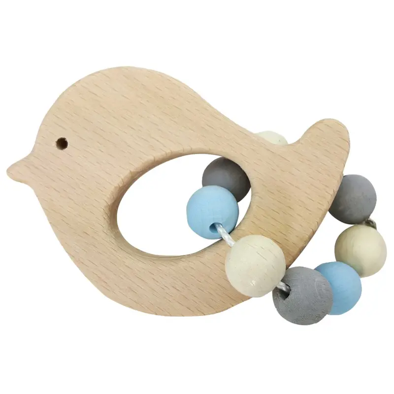 Holzrassel "Vogel", farbig, 10 cm