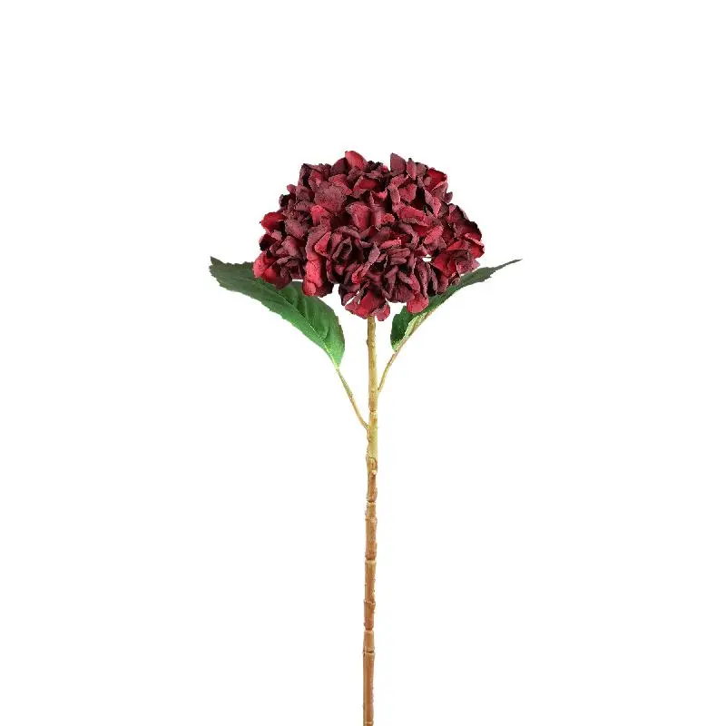 Hortensienblume - Rote Hortensienstängel, Polyestergewebe | PTMD