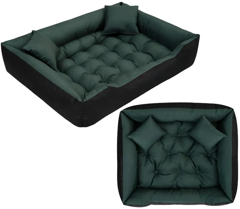 Hundebett ECCO mit Rand 55 x 45 cm wasserabweisend grün