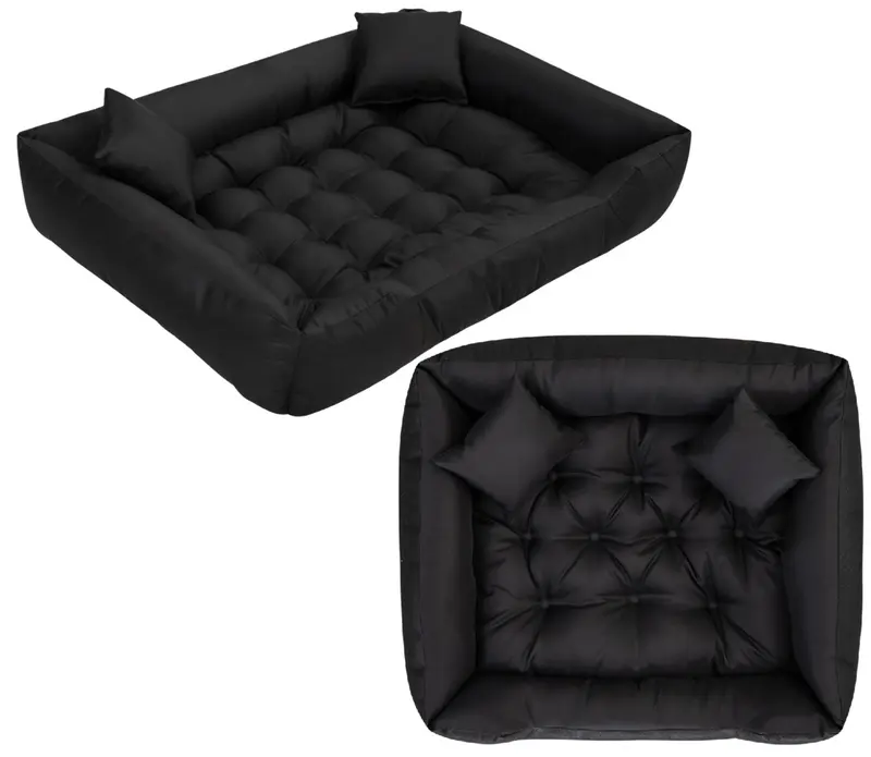 Hundebett ECCO mit Rand 55 x 45 cm wasserabweisend schwarz