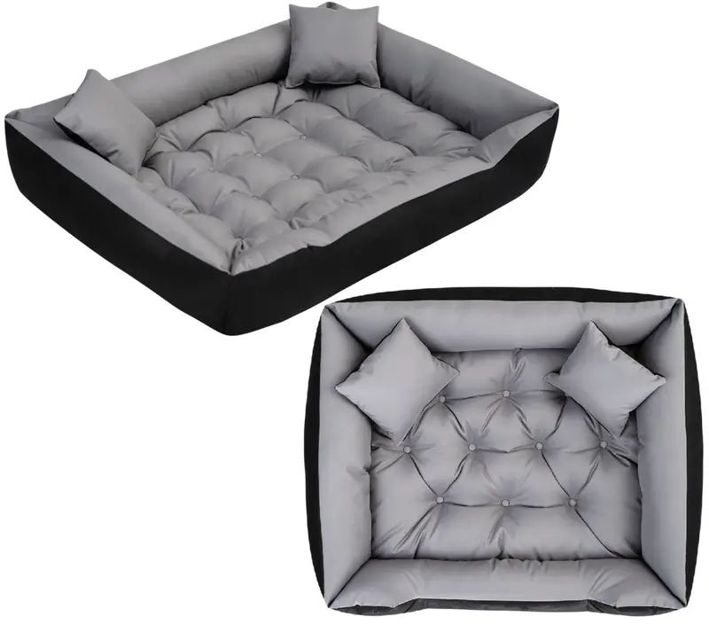 Hundebett ECCO mit Rand 75 x 65 cm wasserabweisend grau