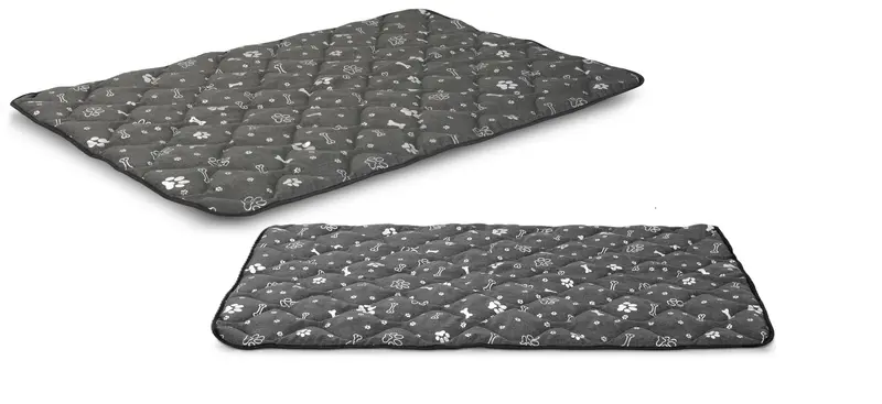 Hundebett mata 100 x 70 cm wasserabweisend kości srebrne