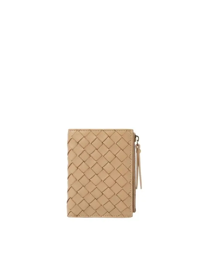 Jamie Wallet Woven I Dark Sand