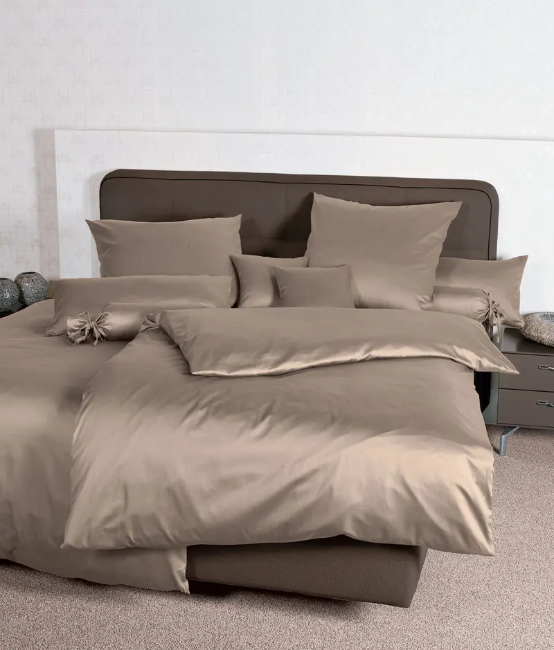 Janine Mako-Satin Bettwäsche Colors 135X200 taupe